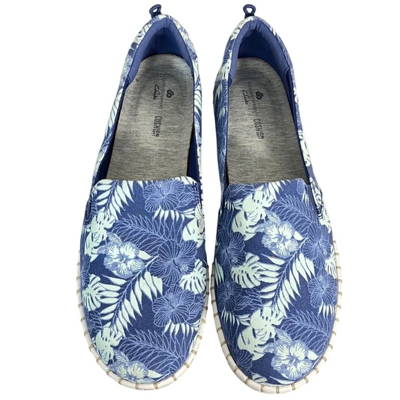Clarks Cloudsteppers Women's Slip-On Shoes Blue Tropical Step Glow Jade Size 10 - Picture 1 of 7